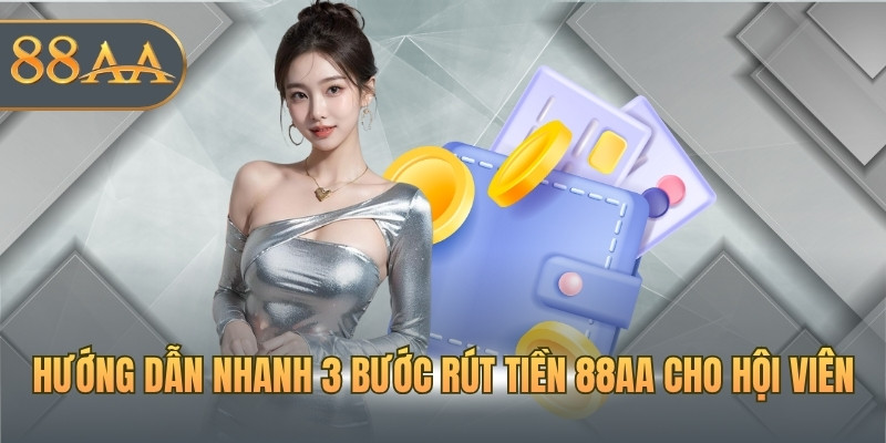 Hướng dẫn nhanh 3 bước rút tiền 88AA cho hội viên